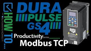 Connect a Productivity Series PLC to a GS4 VFD via Modbus TCP from AutomationDirect [upl. by Retha]