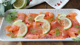 LANTIPASTO DELLA VIGILIA CHE SI PREPARA IN POCHI MINUTI Carpaccio di salmone affumicato [upl. by Gilmer448]