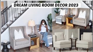 NEW 2023 LIVING ROOM DECOR IDEA LUXURY ON A BUDGET  DECORATE WITH ME [upl. by Lillis]