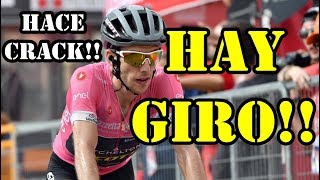 HAY GIRO YATES SE HUNDE  DUMOULIN RECORTA 28s ETAPA 18 GIRO DE ITALIA 2018 [upl. by Windham]