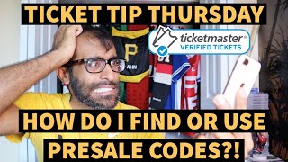 WHAT ARE PRESALE CODES WHERE TO FIND THEM AND HOW TO USE THEM ON TICKETMASTER  TICKET TIP THURSDAY [upl. by Suiramaj]