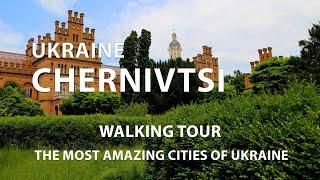 CHERNIVTSI CITY UKRAINE  Walking tour The most amazing cities of Ukraine Virtual Travel Films [upl. by Wallinga870]