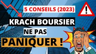 KRACH BOURSIER  5 conseils pour sy préparer [upl. by Huoh]