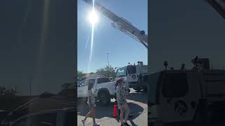 American flag holstered by crane as during event octane and caffeine at Kennesaw ga august 4 2024 [upl. by Assilana553]