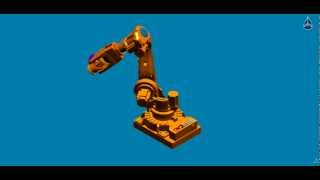 Robotic arm Kinematics in Catia [upl. by Citron154]