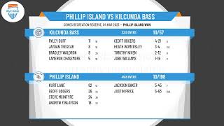 Leongatha amp District Cricket Association  A Grade  Rd14  Phillip Island v Kilcunda Bass  Day 1 [upl. by Silletram361]