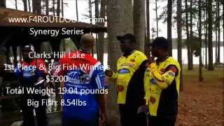 854LB BASS Rod Benders  Clarks Hill Lake  F4R 1st Place Synergy Series 29March2014 [upl. by Sitoiyanap]