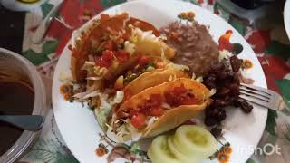 💖✨️👀CARNE alaplanchapapas fritas 🌮 tacos Dorados mixtos y Las salsas machay Bandera [upl. by Phillip]