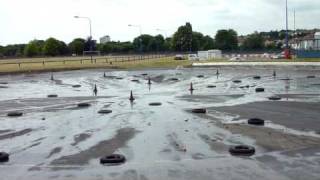 Metropolitan police driver skidpan at Hendon [upl. by Ahsinam]