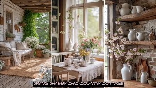 Spring classical country cottage Shabby chic decor ideas VintageInspired Home Interior rusticStyle [upl. by Anastas]