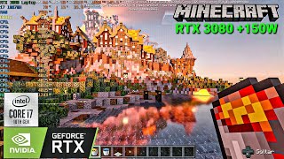 Minecraft  MSI GE76 RTX 3080 150WMAXED OUTRAY TRACINGFULL STATS [upl. by Candless488]