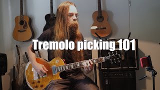 Guitar lesson Tremolo picking 101 [upl. by Souvaine]