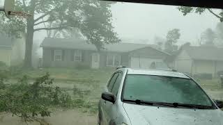 derecho storm cedar rapids ia part 1 church roof explodes [upl. by Justen]