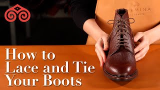 HOW TO  How to Lace and Tie your Boots · CARMINA SHOEMAKER [upl. by Jem]