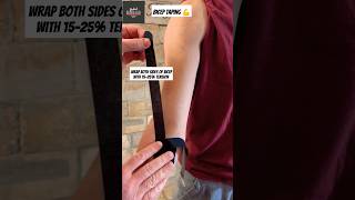 Try this Kinesiology Taping technique for bicep to help with recovery 💪🔥pain workout biceps [upl. by Airaet219]