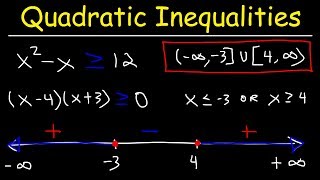 Quadratic Inequalities [upl. by Aseek]