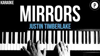 Justin Timberlake  Mirrors Karaoke SLOWER Acoustic Piano Instrumental Lyrics Cover [upl. by Clarisse]