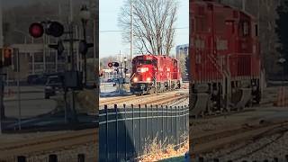 CP 2225 GP38 leads Rescue Engines Westbound on the Watertown Sub railfanning [upl. by Gaskins]