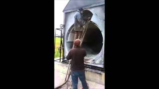 Biomass Straw Bale Boiler Cleaning [upl. by Carmelita]