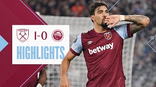 West Ham 10 Olympiacos FC  Lucas Paquetá Stunner Secures Points  UEFA Europa League Highlights [upl. by Stalder]