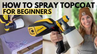 How to Spray Water Based Polyurethane FOR BEGINNERS [upl. by Meirrak]