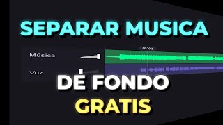 Cómo separar voz y música de fondo GRATIS  Tutorial [upl. by Octavius484]