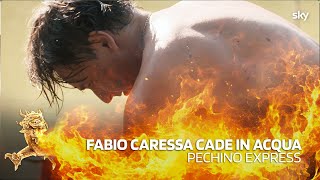 Fabio Caressa cade in acqua  Pechino Express [upl. by Aidole]