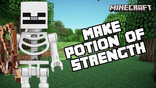 How to Make Potion of Strength in Minecraft 2024 [upl. by Ahsuoj679]