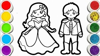 How to Draw a Wedding Bride and Groom Drawing for Children  step by step drawing for kids [upl. by Slack667]