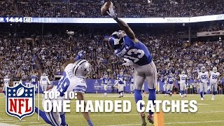 Top 10 OneHanded Catches of All Time  NFL [upl. by Allmon]