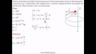 Magnetyzm Tor śrubowy elektron w polu magnetycznym siła Lorenza 🟢 fizykakursy [upl. by Alohcin]