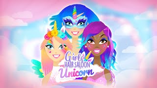 Girls Hair Salon Unicorn ✂✂ Best hair game [upl. by Boycie342]