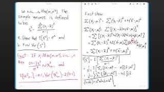 Expectation and Variance of the Sample Variance [upl. by Siramaj304]