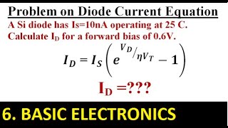 Diode Current Equation Numerical 1 [upl. by Cristabel108]