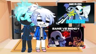 sans aus reagem a\react to sans VS jevil and 🇧🇷🇺🇸 [upl. by Drida339]