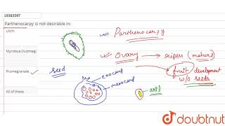 Parthenocarpy is not desirable in [upl. by Frohman]