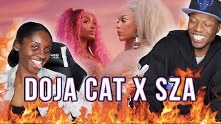 DOJA CAT Kiss Me More Official Video ft SZA  REACTION [upl. by Ahsaetal]