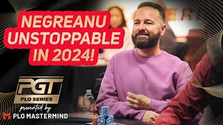 Daniel Negreanu at 7th Final Table of 2024  Chip Leader in PGT PLO Event 3 [upl. by Ailedo]