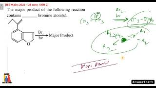 The major product of the following reaction contains  bromine atoms [upl. by Edecrem]