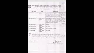 mdsu BA part 3 exam date supplementary mdsu uniwarsity exam date ba part 3 supplementary [upl. by Ecineg55]