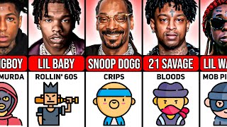 Famous Rappers and Their Gangs [upl. by Dnalloh]