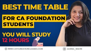 Best Study routine to clear CA Foundation for June and Nov 2023 Attempt  CA Foundation Classes [upl. by Nolrac]