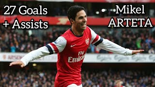 MIKEL ARTETA  ALL 27 GOALS amp ASSISTS FOR ARSENAL WITH ENGLISH COMMENTARY [upl. by Nylsaj]