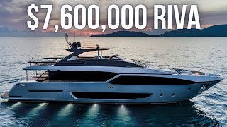 Touring a 7600000 Riva SuperYacht [upl. by Ecinue]