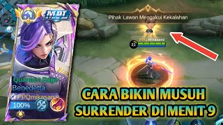 BENEDETTA GAMEPLAY BIKIN MUSUH SURRENDER MENIT 9  BENEDETTA BEST BUILD 2024  Mobile Legends [upl. by Robbins]