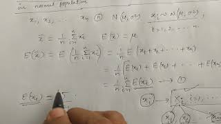 Sample mean is an unbiased estimator of Population mean in normal population  BSc Statistics [upl. by Aisha]