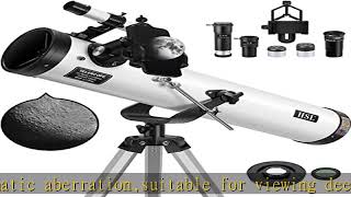 HSL Reflector Telescope76mm Aperture 700mm Focal Length Astronomy Reflector Telescopes 35X875X [upl. by Ellehc989]