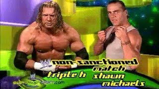 Triple H vs Shawn Michaels  SummerSlam 2002  Beginning of quotBest Friends Bitter Enemiesquot  HD [upl. by Clementine]