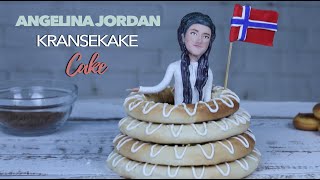 Kransekake tårnkake with Angelina jordan fondant figure [upl. by Nbi]