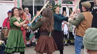 Gidderskins Morris at Chepstow Wassail 2024 [upl. by Kcirdes]